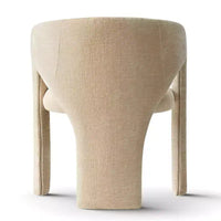 Ensemble table à manger ronde avec 2 fauteuils en chenille, table moderne à piédestal et chaises rembourrées à dossier complet et accoudoirs - Panipeachy