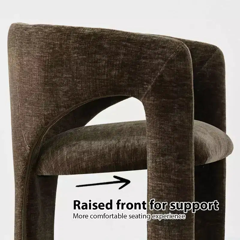 Ensemble table à manger ronde avec 2 fauteuils en chenille, table moderne à piédestal et chaises rembourrées à dossier complet et accoudoirs - Panipeachy