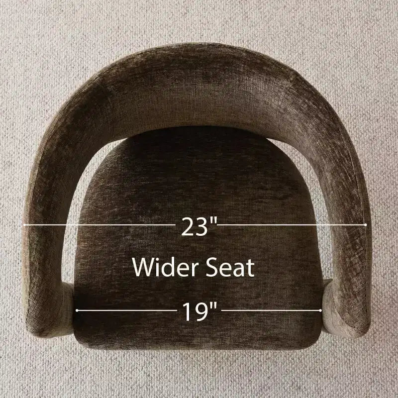 Ensemble table à manger ronde avec 2 fauteuils en chenille, table moderne à piédestal et chaises rembourrées à dossier complet et accoudoirs - Panipeachy