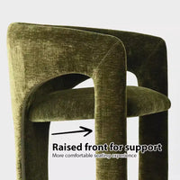 Ensemble table à manger ronde avec 2 fauteuils en chenille, table moderne à piédestal et chaises rembourrées à dossier complet et accoudoirs - Panipeachy