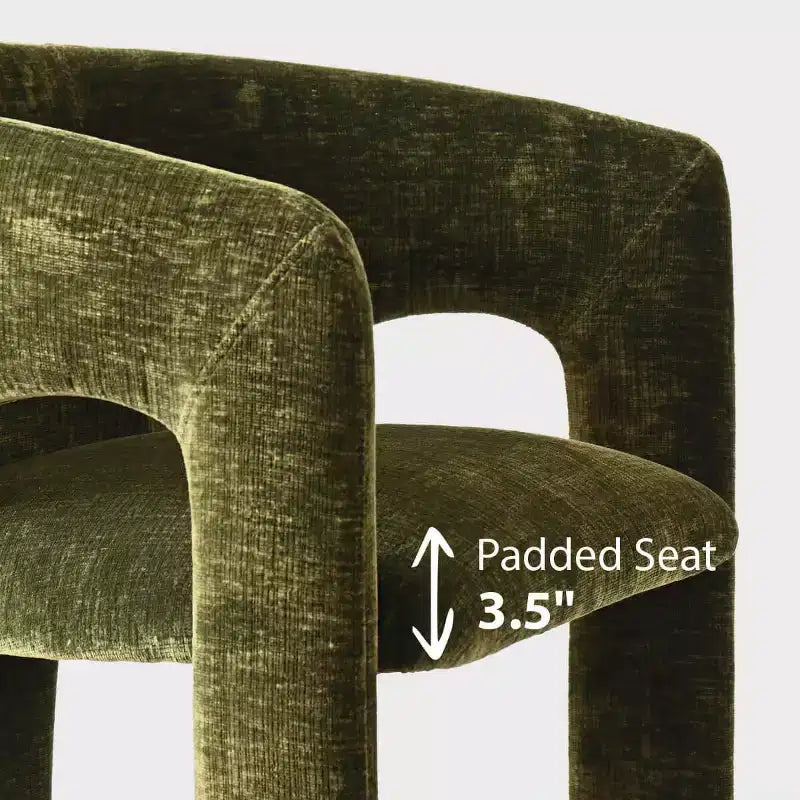 Ensemble table à manger ronde avec 2 fauteuils en chenille, table moderne à piédestal et chaises rembourrées à dossier complet et accoudoirs - Panipeachy