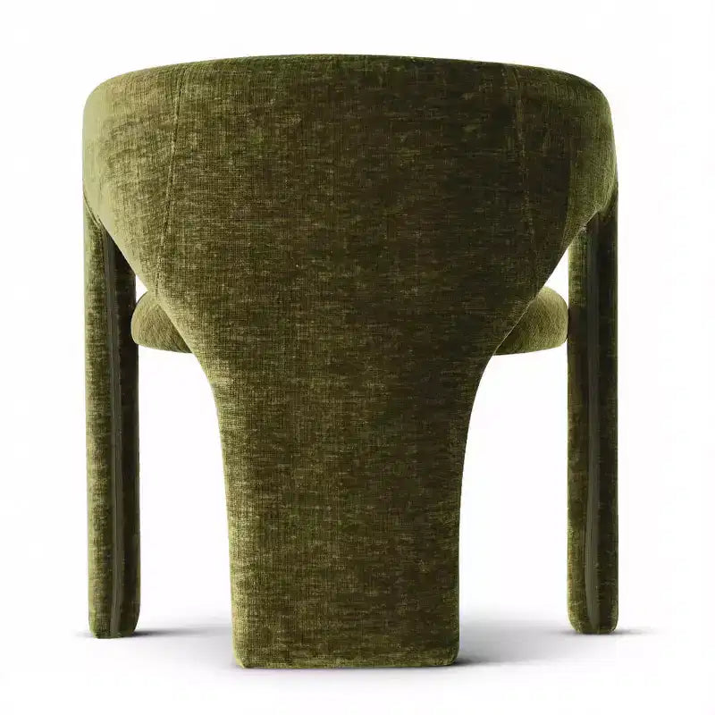 Ensemble table à manger ronde avec 2 fauteuils en chenille, table moderne à piédestal et chaises rembourrées à dossier complet et accoudoirs - Panipeachy