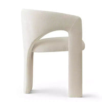 Ensemble table à manger ronde avec 2 fauteuils en chenille, table moderne à piédestal et chaises rembourrées à dossier complet et accoudoirs - Panipeachy