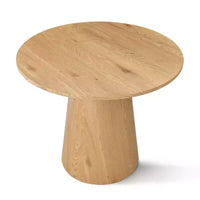 Ensemble table à manger ronde avec 2 fauteuils en chenille, table moderne à piédestal et chaises rembourrées à dossier complet et accoudoirs - Panipeachy