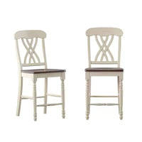 Tabourets de comptoir bicolores Countryside - Lot de 2 - iNSPIRE Q