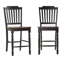 Tabourets de comptoir bicolores Countryside - Lot de 2 - iNSPIRE Q