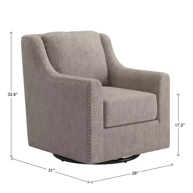 Halden fauteuil d'appoint pivotant à clous de tapissier - iNSPIRE Q