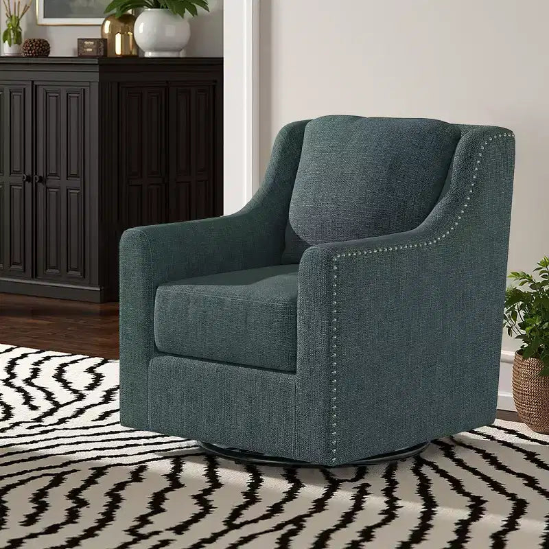 Halden fauteuil d'appoint pivotant à clous de tapissier - iNSPIRE Q