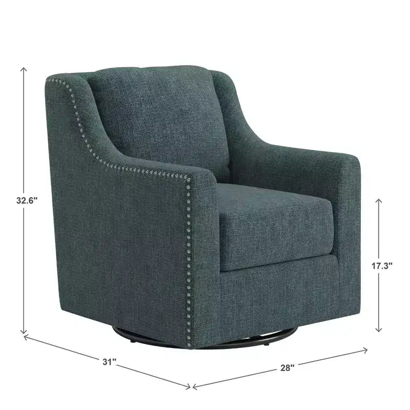 Halden fauteuil d'appoint pivotant à clous de tapissier - iNSPIRE Q