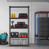 Étagère de rangement VEVOR, 5 niveaux réglables, capacité de 907 kg, étagères de garage robustes, organisateur en métal, rack utilitaire, noir, 89L x 46W x 180H