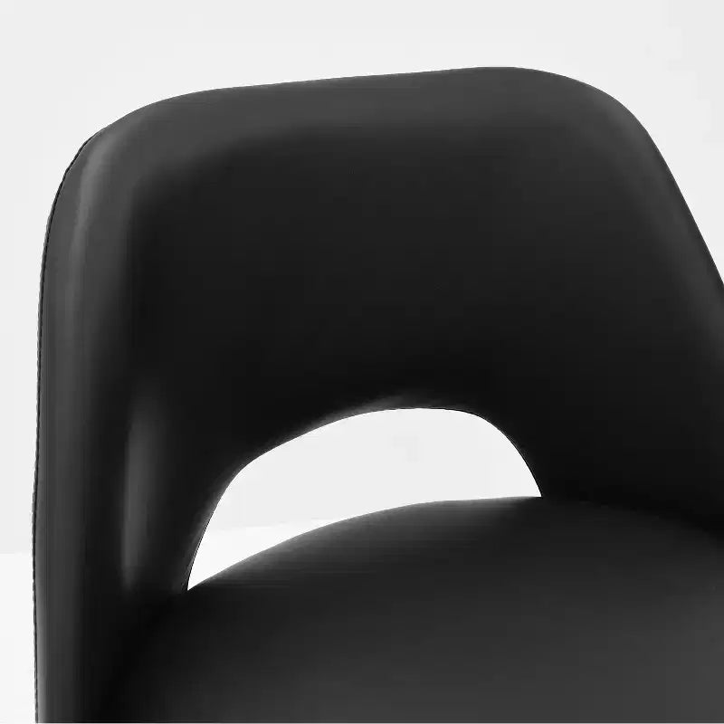 Lot de 2 tabourets de bar hauteur comptoir en similicuir de style mid-century, 26 chaises d'îlot de cuisine avec pieds métalliques finition noyer - Panipeachy