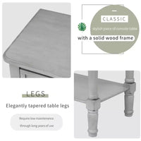 Console étroite de 60 cm avec 3 tiroirs et étagère, table d'appoint pour petite entrée ou salon