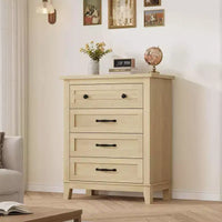 Commode pour chambre à coucher avec 4 tiroirs Meuble de rangement en bois pour placard Organisateur de rangement pour couloir, salon et bureau