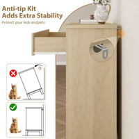 Commode pour chambre à coucher avec 4 tiroirs Meuble de rangement en bois pour placard Organisateur de rangement pour couloir, salon et bureau