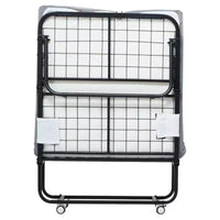Lit pliant Zeus & Ruta 31x75 (taille double) avec 5 matelas, lit d'appoint portable pour adultes, gris
