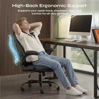 Chaise de bureau ergonomique Pinmoco avec coussin double couche, chaise de jeu avec roulettes et accoudoirs relevables, cuir PU