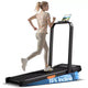 Tapis de marche tapis de course 4-en-1 à inclinaison 15%, tapis de course pliant sous-bureau pour la maison & le bureau, moteur silencieux 2.5 HP