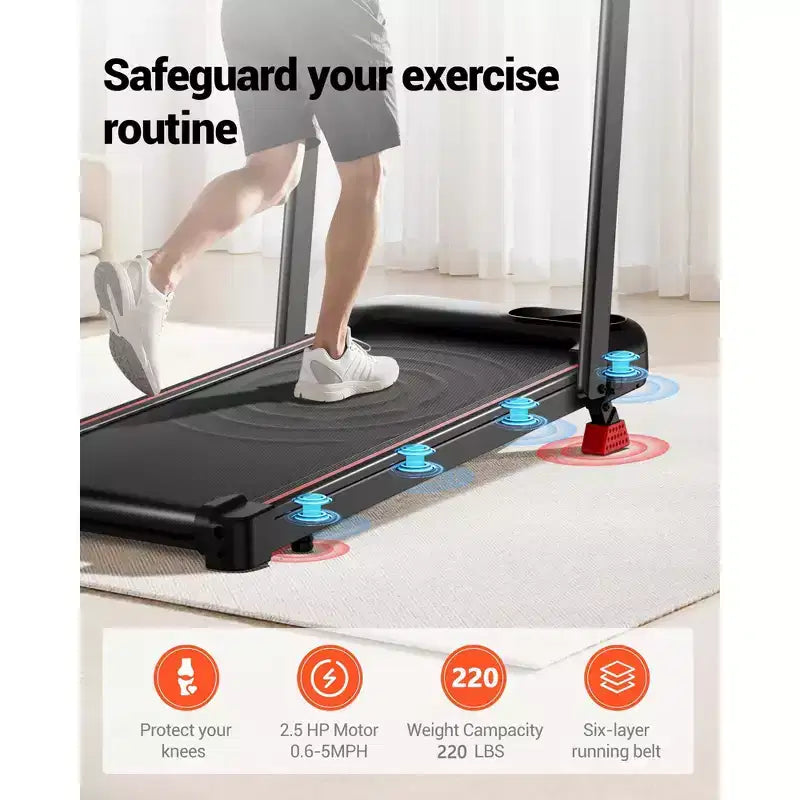 Tapis de marche tapis de course 4-en-1 à inclinaison 15%, tapis de course pliant sous-bureau pour la maison & le bureau, moteur silencieux 2.5 HP