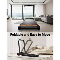 Tapis de marche tapis de course 4-en-1 à inclinaison 15%, tapis de course pliant sous-bureau pour la maison & le bureau, moteur silencieux 2.5 HP