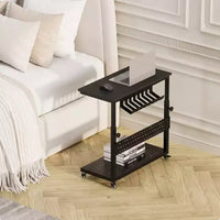 Support CPU roulant réglable avec gestion des câbles, hauteur 22.83-34.1 pouces pour sous le bureau. Support tour mobile à 2 niveaux pour bureau et maison, blanc