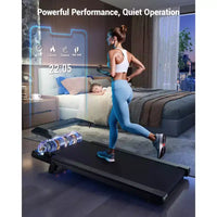 DeerRun Q2 Tapis de marche compact 7 % d'inclinaison pour bureau avec application et affichage LED, bande de 38*90cm