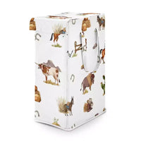 Panier à linge pliable Jojo Designs pour garçon avec poignées, thème Western campagnard, taupe et crème