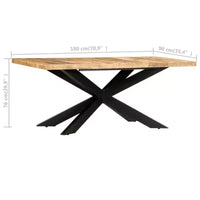 vidaXL Table de salle à manger - bois massif récupéré