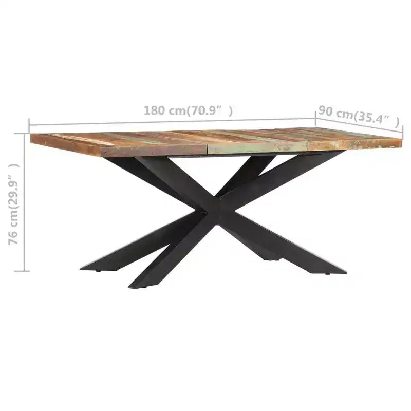 vidaXL Table de salle à manger - bois massif récupéré
