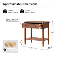 Godefroy Table d'appoint haute à 1 tiroir 26, lot de 2 | HULALA HOME-WALNUT
