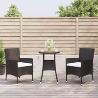 vidaXL Ensemble de bistrot de jardin en résine tressée Ensemble de bistrot moderne de taille moyenne