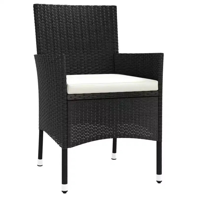 vidaXL Ensemble de bistrot de jardin en résine tressée Ensemble de bistrot moderne de taille moyenne