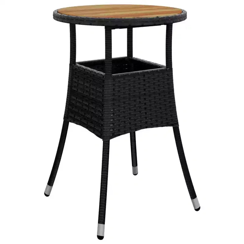 vidaXL Ensemble de bistrot de jardin en résine tressée Ensemble de bistrot moderne de taille moyenne