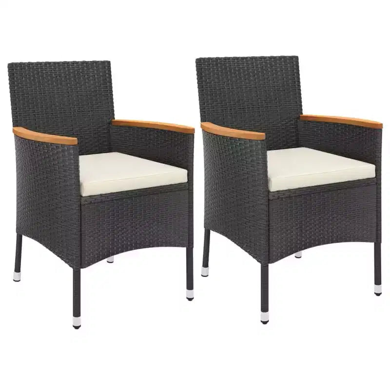 vidaXL Ensemble de bistrot de jardin en résine tressée Ensemble de bistrot moderne de taille moyenne