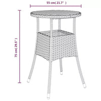 vidaXL Ensemble de bistrot de jardin en résine tressée Ensemble de bistrot moderne de taille moyenne