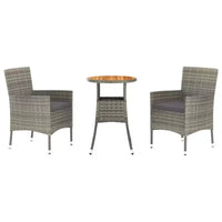 vidaXL Ensemble de bistrot de jardin en résine tressée Ensemble de bistrot moderne de taille moyenne