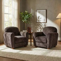 Christopher Knight Home Yannis Modern Wooden Upholstered Accent Chair with Rom Arms (Set of 2)