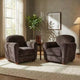 Christopher Knight Home Yannis Modern Wooden Upholstered Accent Chair with Rom Arms (Set of 2)