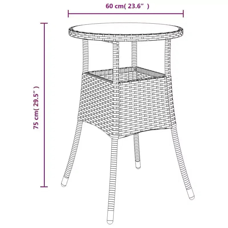vidaXL Ensemble bistro de jardin