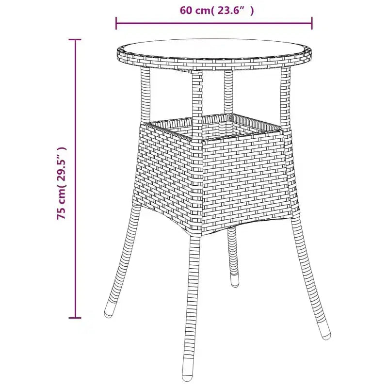 vidaXL Ensemble bistro de jardin