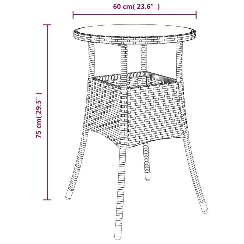 vidaXL Ensemble bistro de jardin