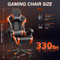 Fauteuil de bureau exécutif en cuir KERDOM, Fauteuil de bureau ergonomique à dossier haut avec support lombaire et accoudoirs rembourrés