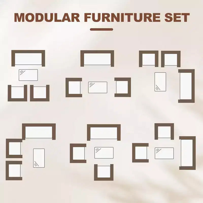 Ensemble de 4 meubles de patio, salon de jardin en rotin avec table basse, ensemble table et chaises d'extérieur pour arrière-cour et bord de piscine, noir et beige