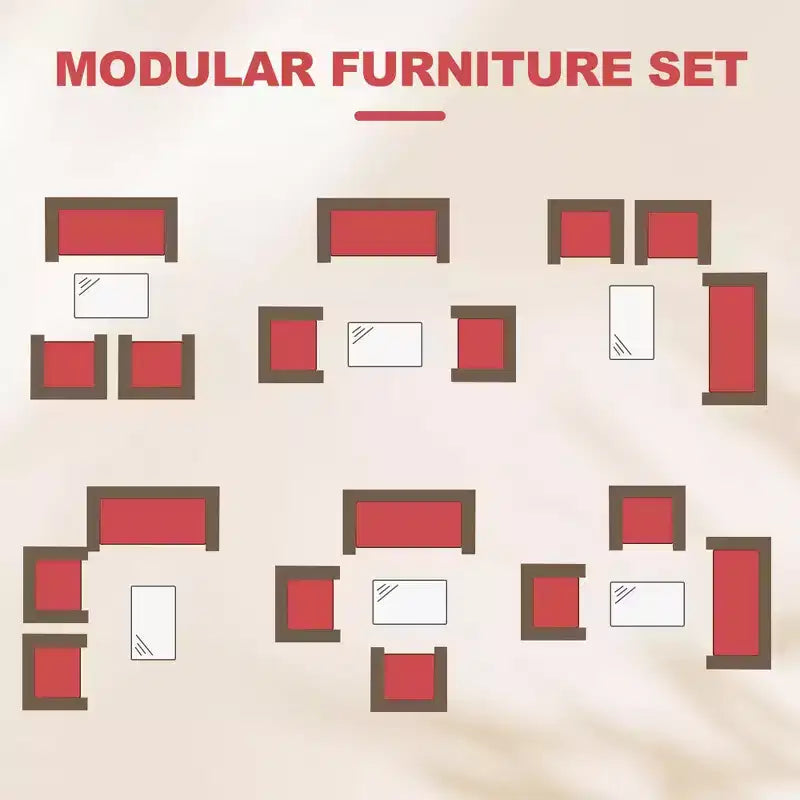 Ensemble de 4 meubles de patio, salon de jardin en rotin avec table basse, ensemble table et chaises d'extérieur pour arrière-cour et bord de piscine, noir et beige