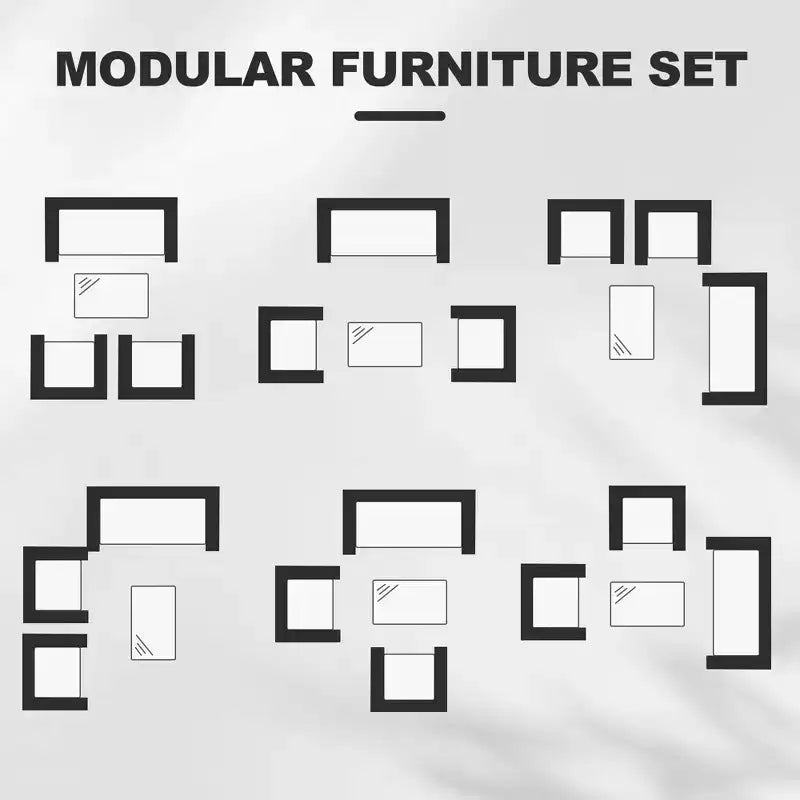 Ensemble de 4 meubles de patio, salon de jardin en rotin avec table basse, ensemble table et chaises d'extérieur pour arrière-cour et bord de piscine, noir et beige