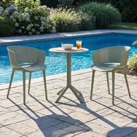 Ensemble de bistro 3 pièces Colette en plastique résistant aux intempéries Christopher Knight Home