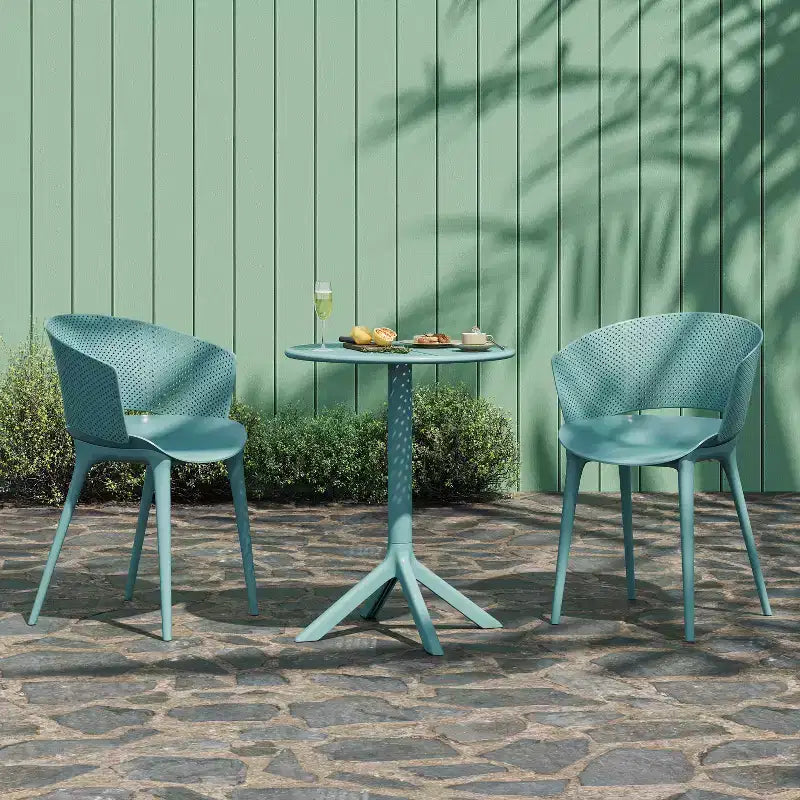 Ensemble de bistro 3 pièces Colette en plastique résistant aux intempéries Christopher Knight Home