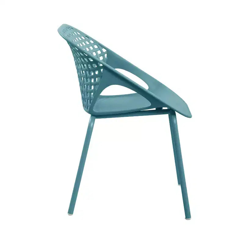 Ensemble de bistro d'extérieur 3 pièces en fer et plastique Kevork de Christopher Knight Home