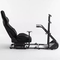Cockpit de course stabilisé amélioré JVNOXK, simulateur de conduite réglable (hors frein à main, pédales et écran)