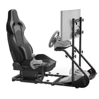 Cockpit de course stabilisé amélioré JVNOXK, simulateur de conduite réglable (hors frein à main, pédales et écran)