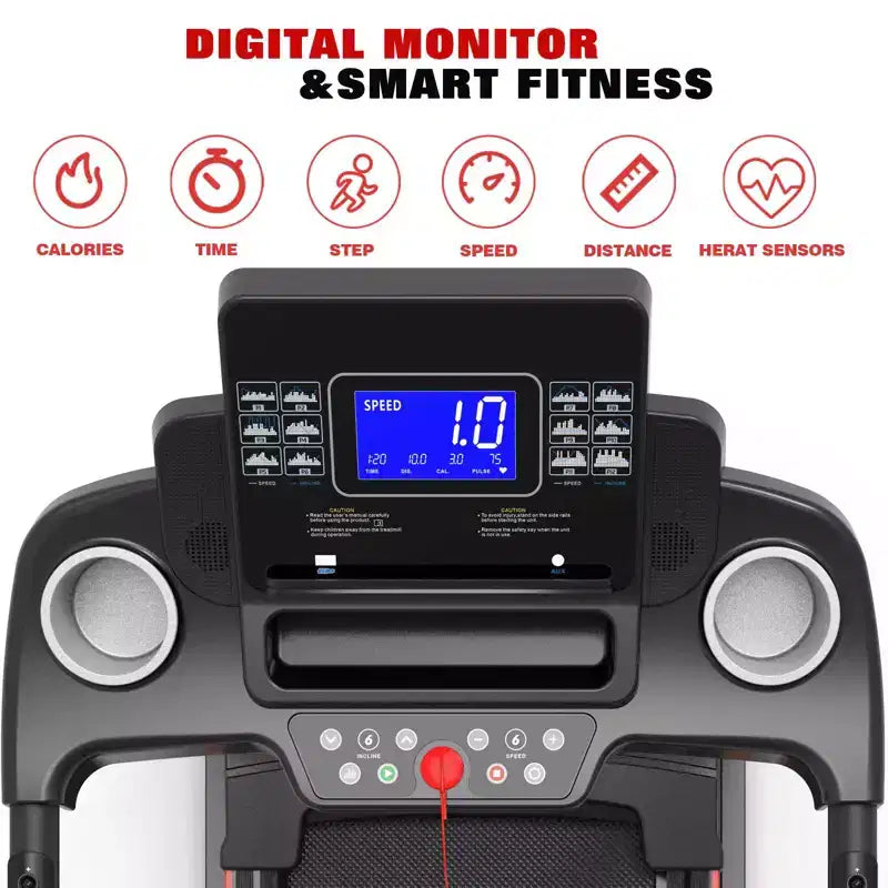 Tapis Roulant Pliable Redliro pour la Maison – Capacité 180 kg, Inclinaison Automatique, Compact et Silencieux, Idéal pour la Marche, la Course et le Fitness à Domicile